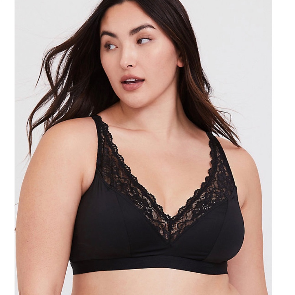 Torrid Black Microfiber Lightly Padded Bralette
